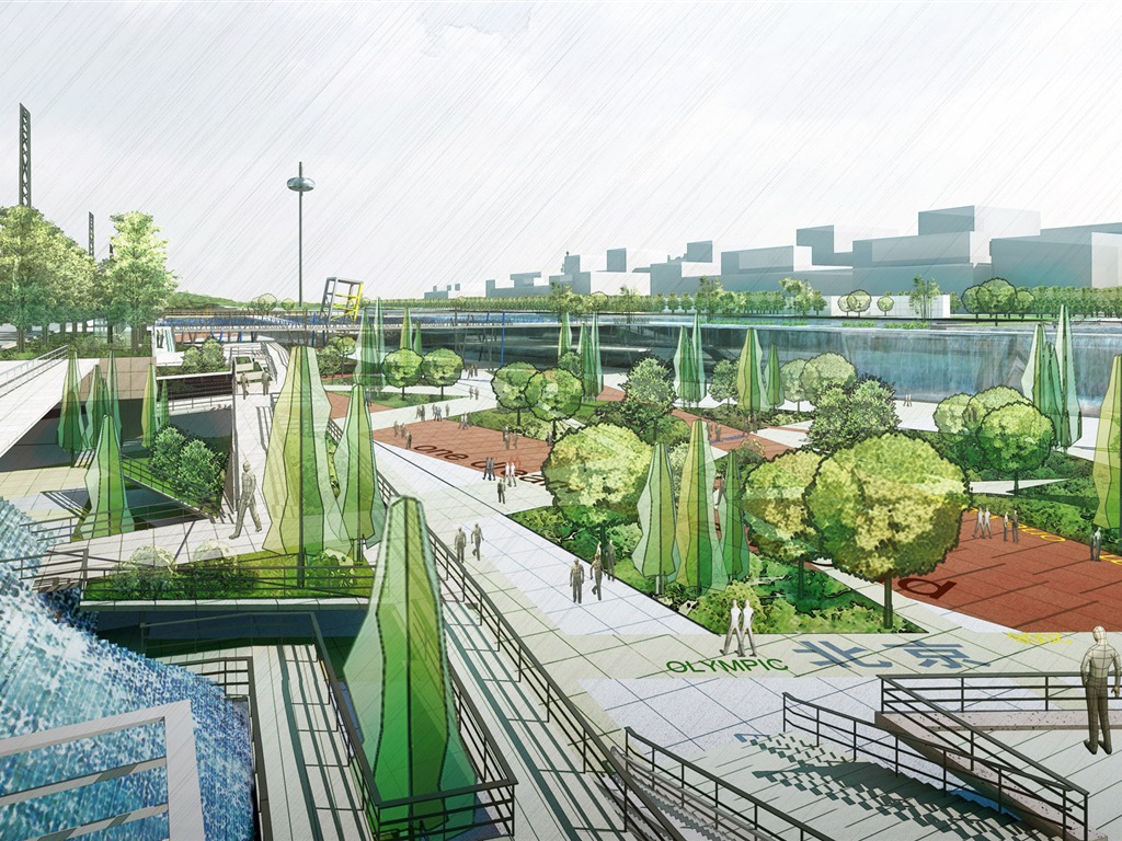 建築園林效果 高清壁紙(七) #17 - 1024x768