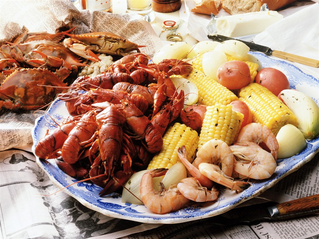 Gourmet dinner wallpaper (8) #3 - 1024x768