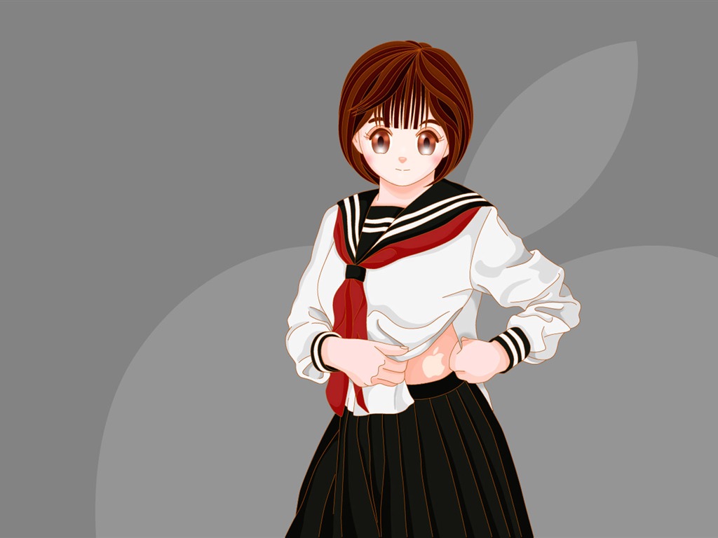 MAC女孩 壁紙(一) #1 - 1024x768