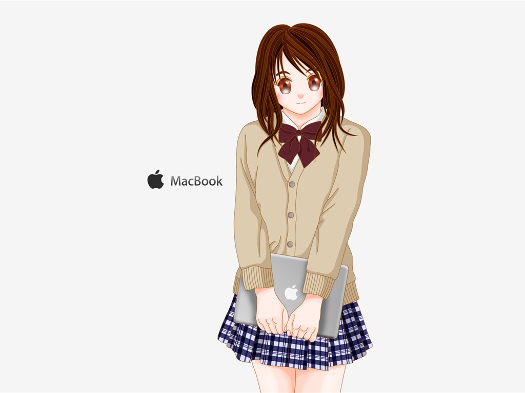 MAC女孩 壁紙(一) #4 - 1024x768