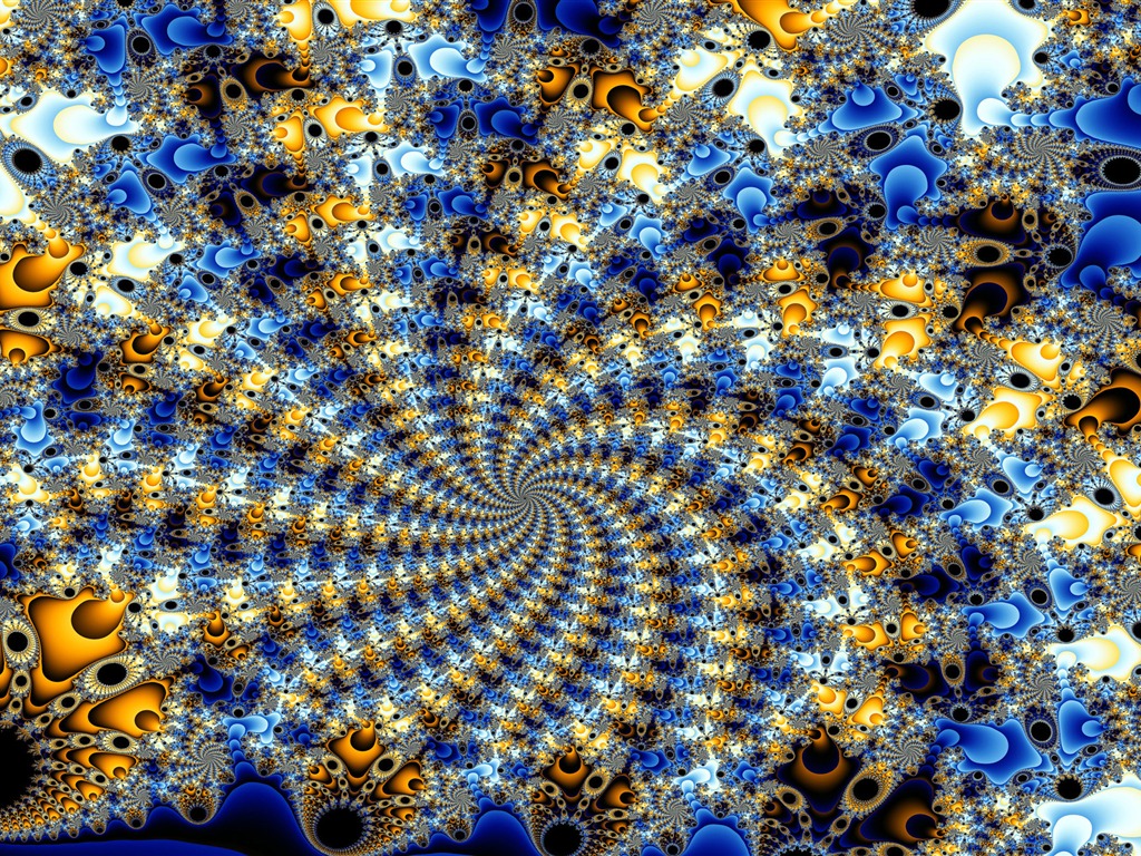 超大炫彩花紋 壁紙(三) #12 - 1024x768