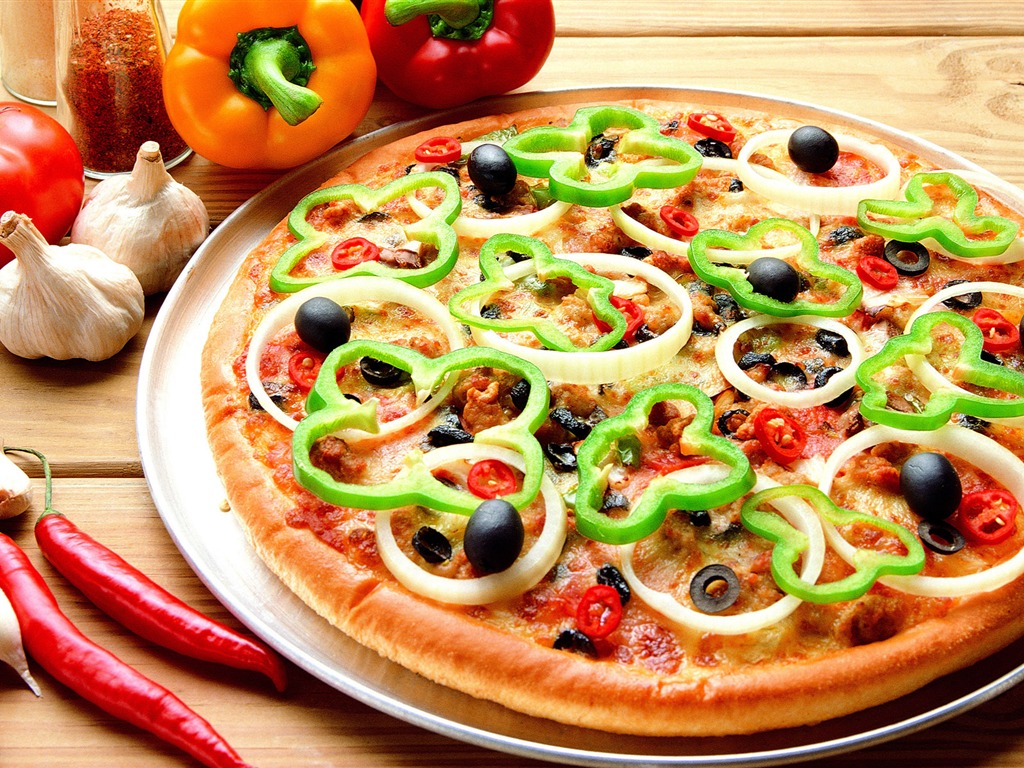 피자 식품 월페이퍼 (3) #1 - 1024x768