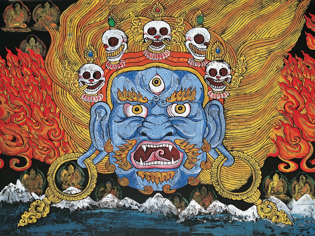 Cheung Pákistán tibetské tisk tapetu (1) #6 - 1024x768