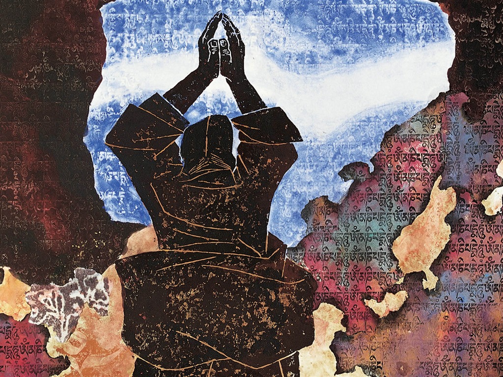 藏族祥巴版画 壁纸(一)13 - 1024x768