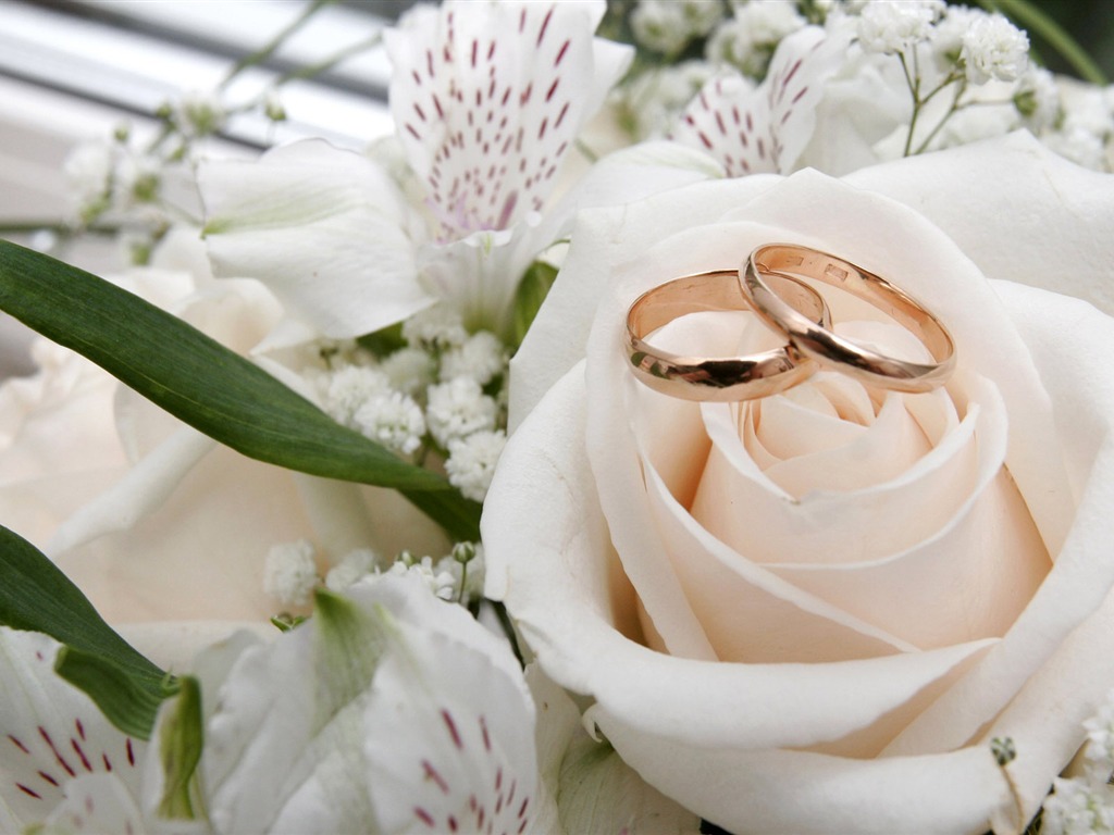 Weddings and wedding ring wallpaper (1) #2 - 1024x768