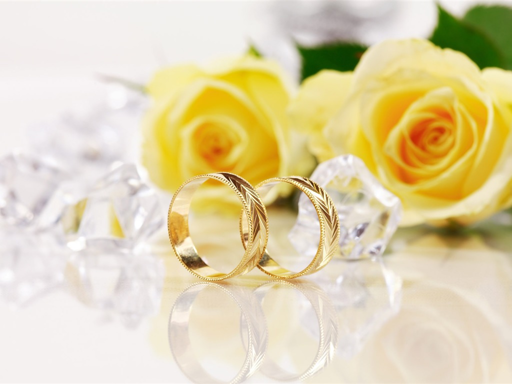 Weddings and wedding ring wallpaper (2) #2 - 1024x768