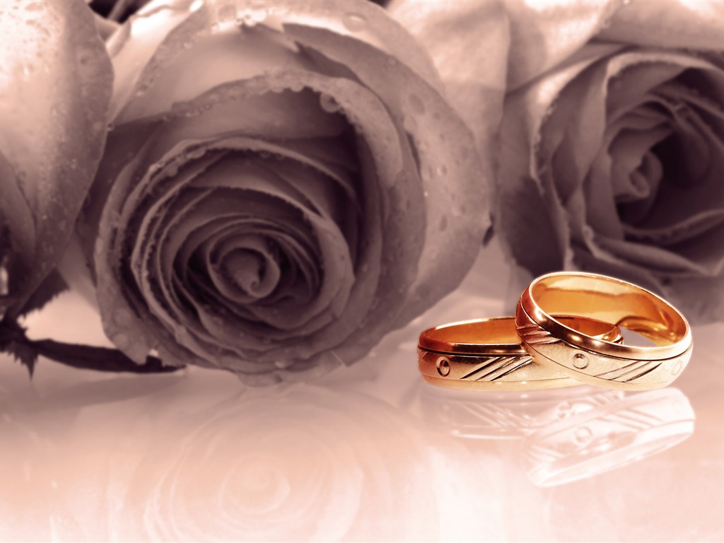 Weddings and wedding ring wallpaper (2) #10 - 1024x768