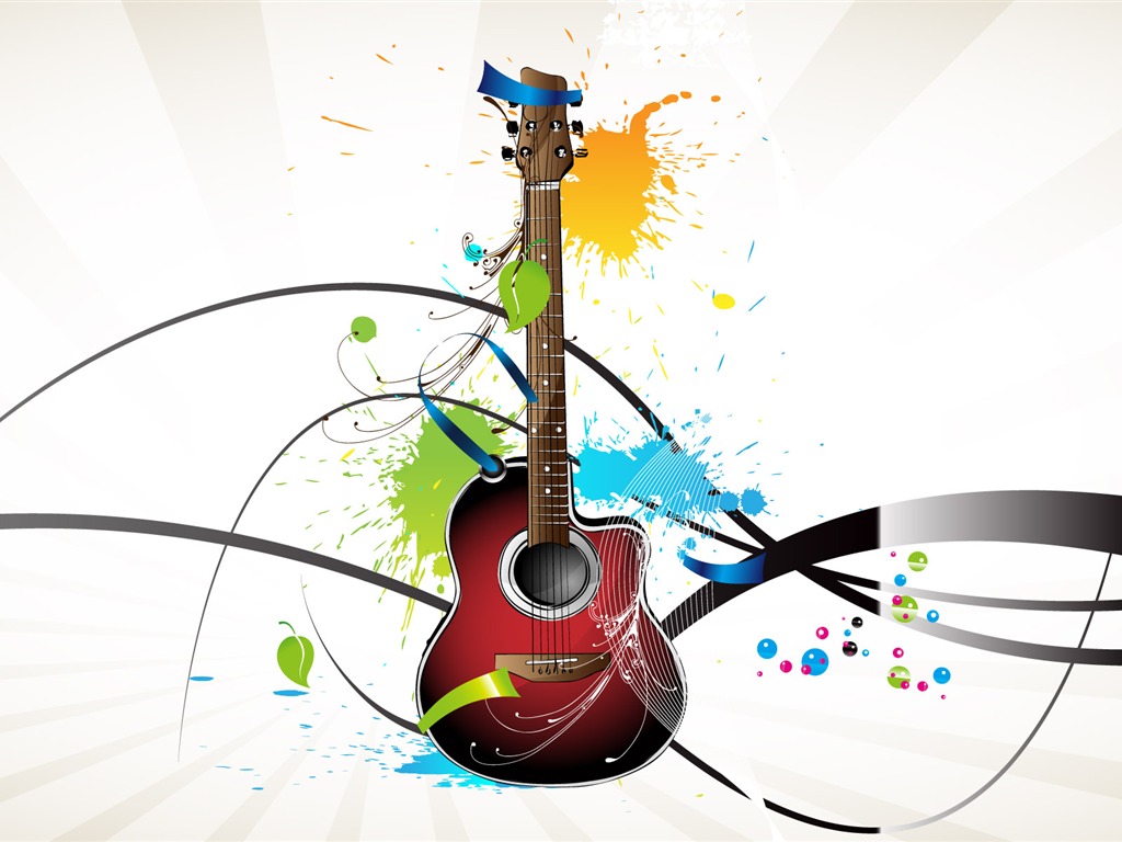 Vector musical theme wallpapers (1) #18 - 1024x768