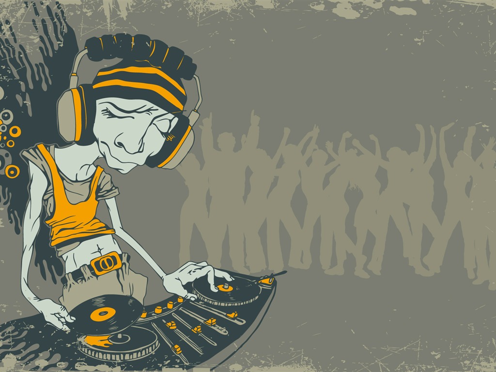 Vector musical theme wallpapers (1) #19 - 1024x768