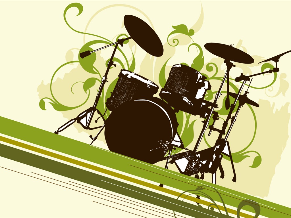Vector musical theme wallpapers (2) #10 - 1024x768