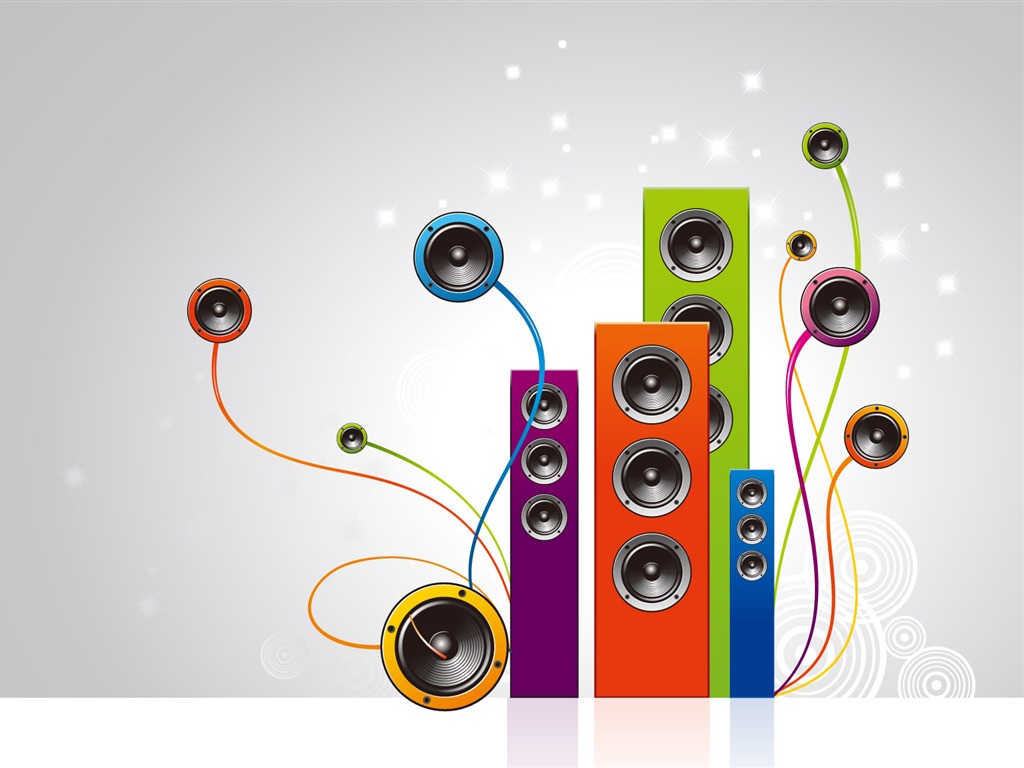 Vector musical theme wallpapers (4) #6 - 1024x768