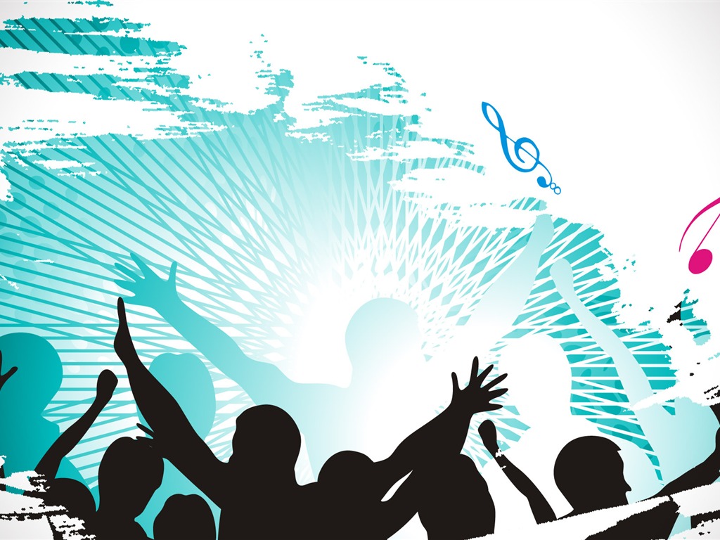 Vector musical theme wallpapers (4) #9 - 1024x768