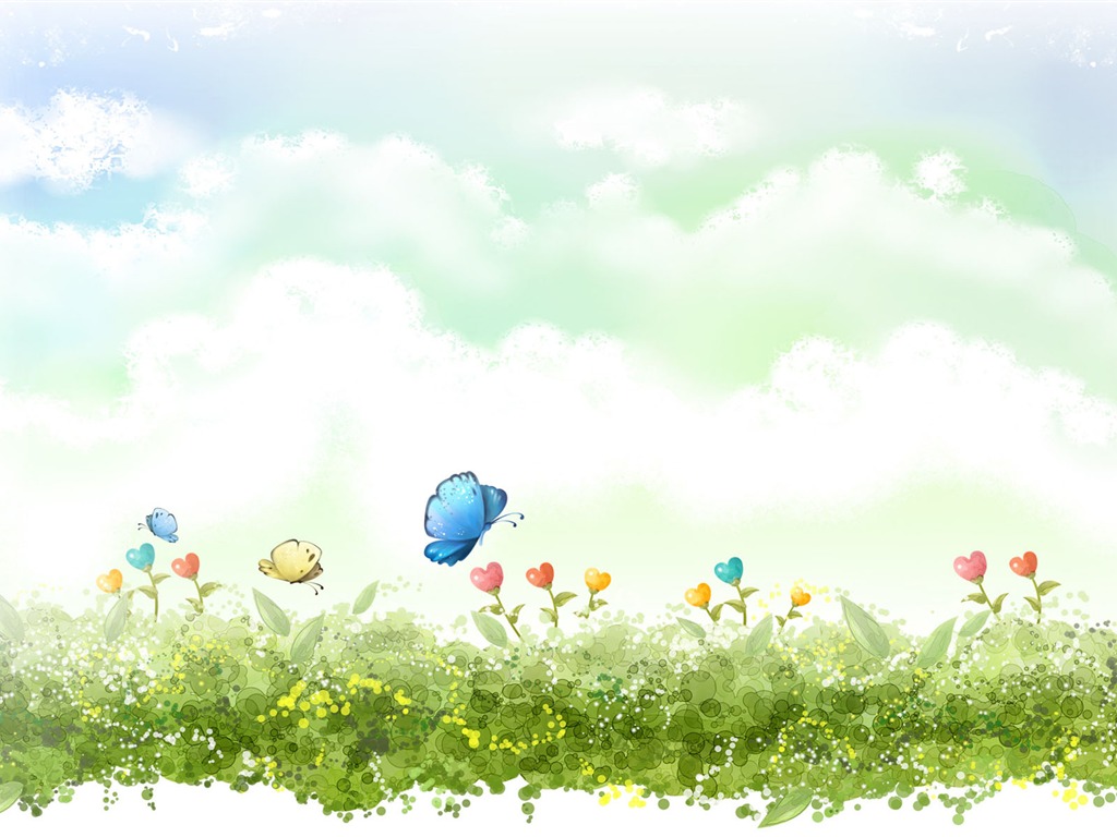 手繪夢幻風光 壁紙(六) #18 - 1024x768