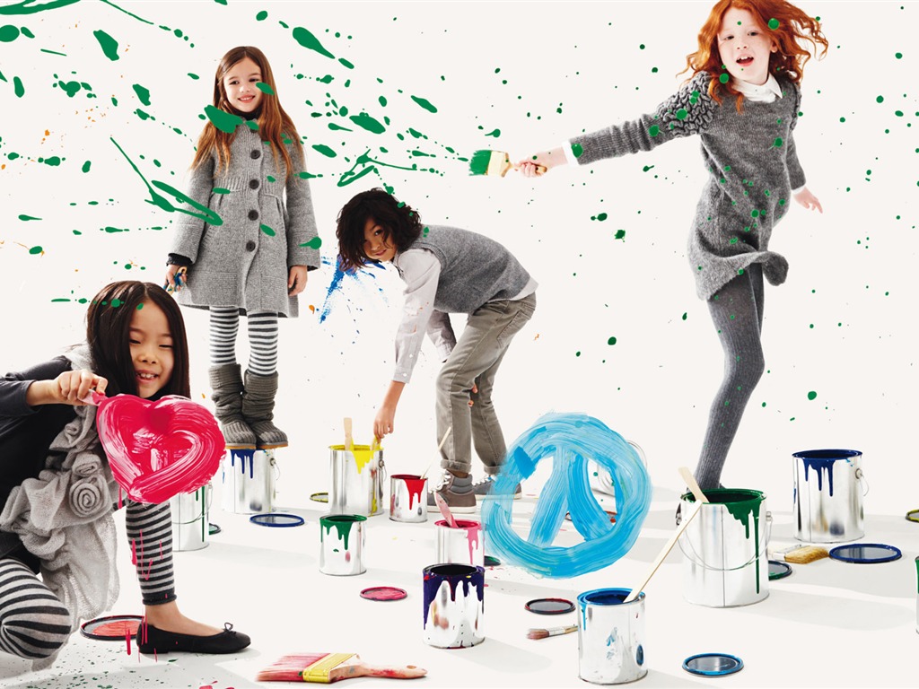 Colorful Children's Fashion Wallpaper (4) #15 - 1024x768