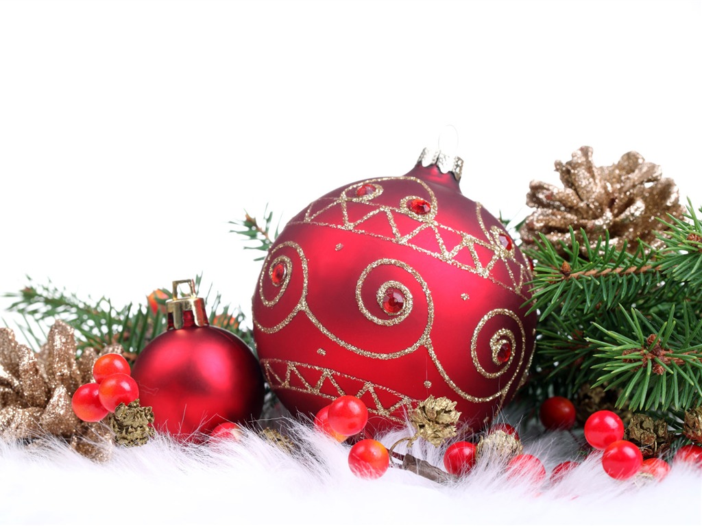 Christmas balls wallpaper (8) #12 - 1024x768