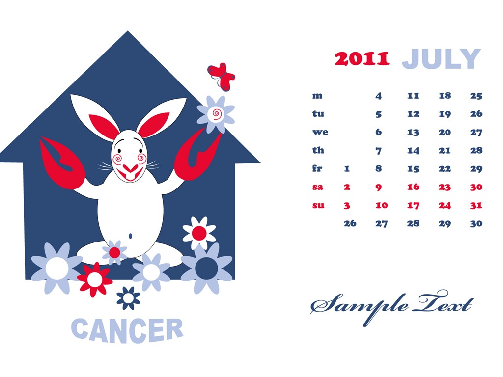 2011兔年日历 壁纸(二)6 - 1024x768