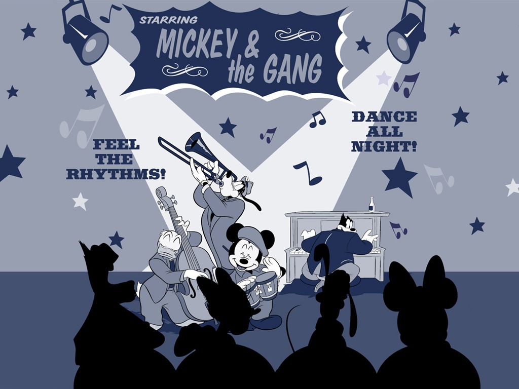 디즈니 만화 미키 배경 화면 (1) #8 - 1024x768