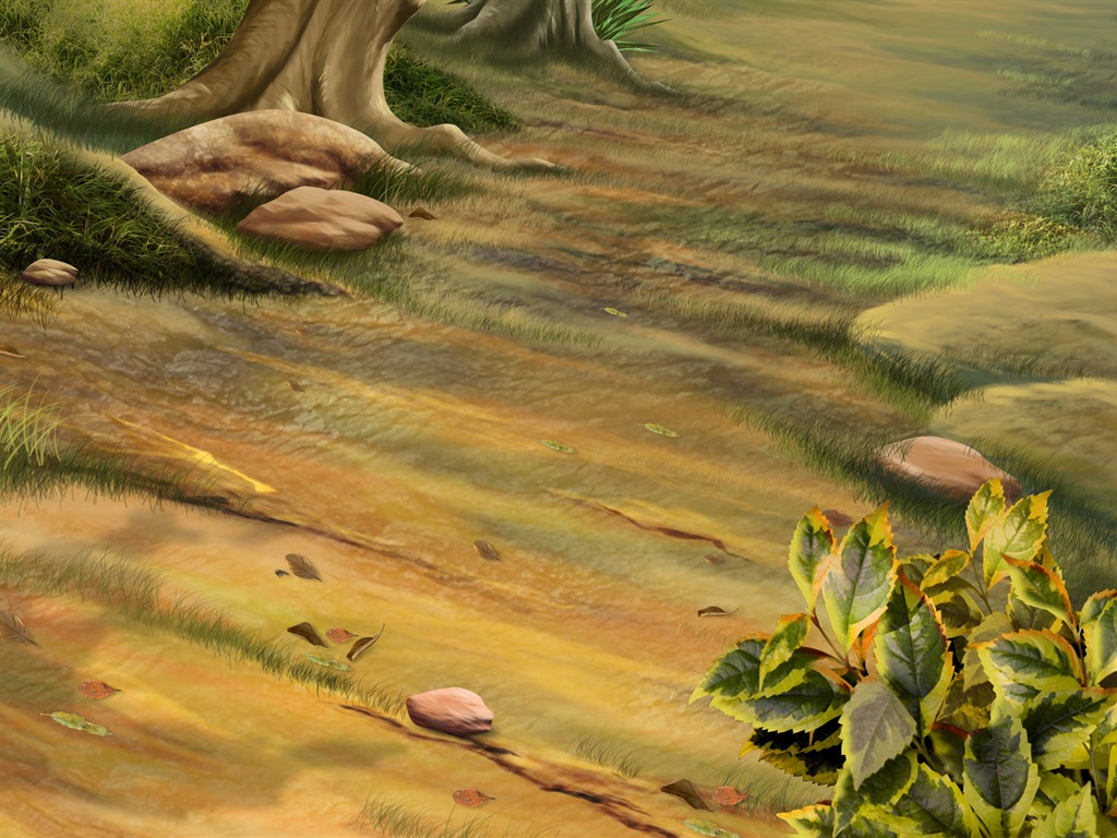 Colorido fondo de pantalla pintados a mano ecología del paisaje (3) #9 - 1024x768