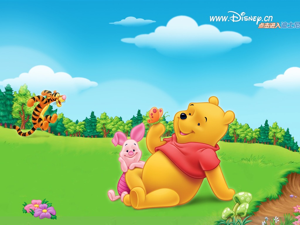 Walt Disney de dibujos animados de Winnie the Pooh fondo de pantalla (1) #1 - 1024x768