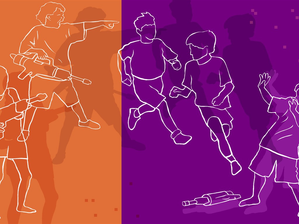 Hand-painted wallpaper line drawing (2) #19 - 1024x768