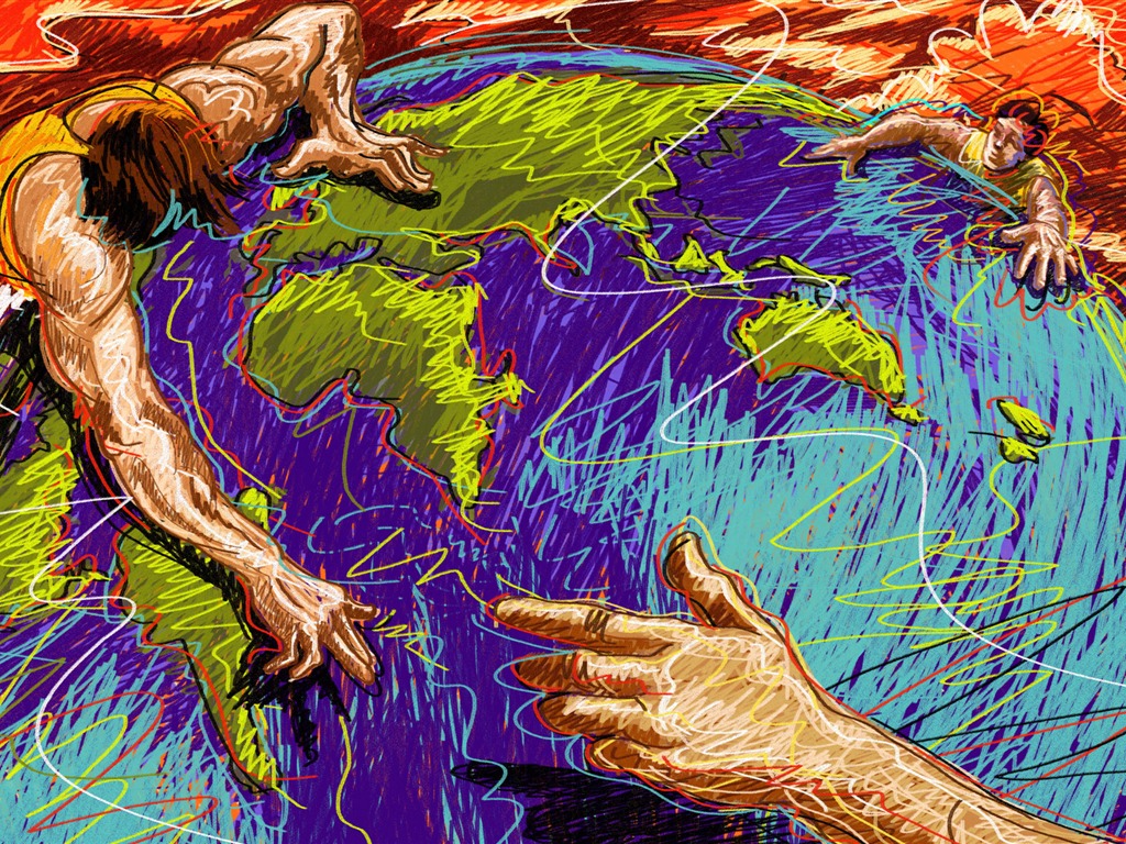 Living hand-painted wallpaper widescreen (2) #17 - 1024x768