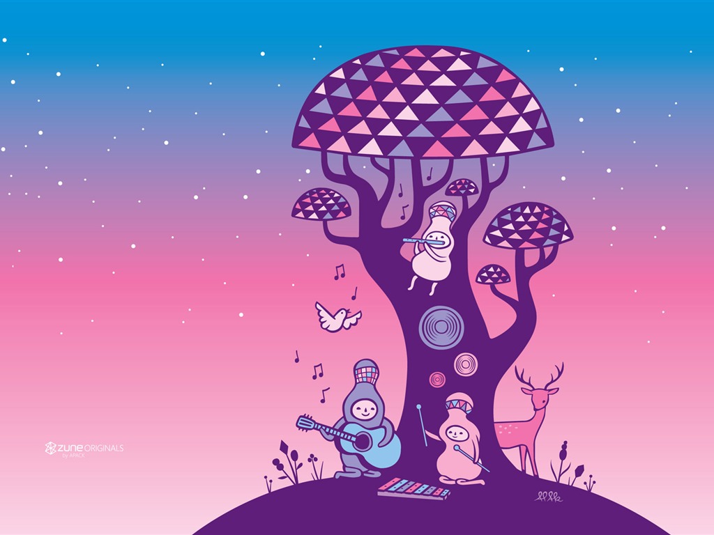 ZUNE Cartoon tapety #6 - 1024x768