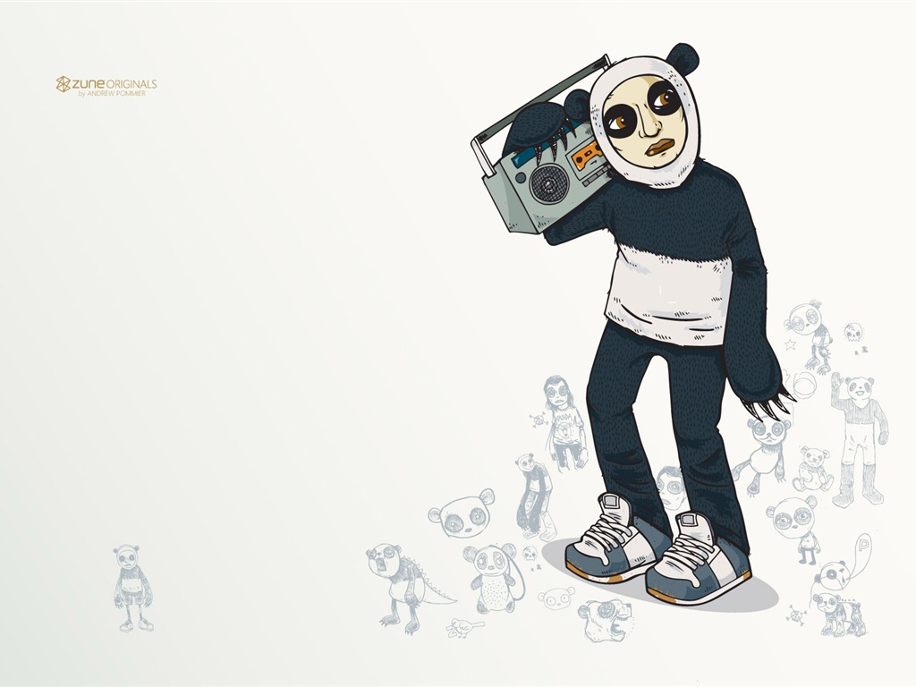 ZUNE 卡通壁紙 #16 - 1024x768