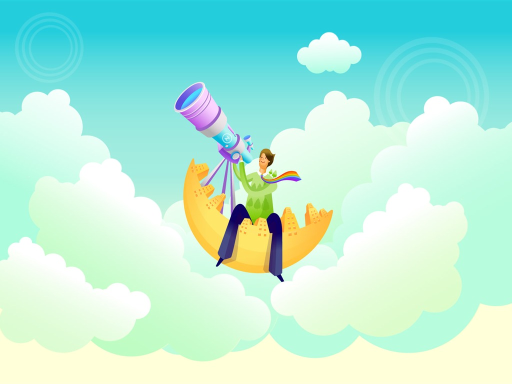 Vector cartoon wallpaper business meaning (1) #13 - 1024x768