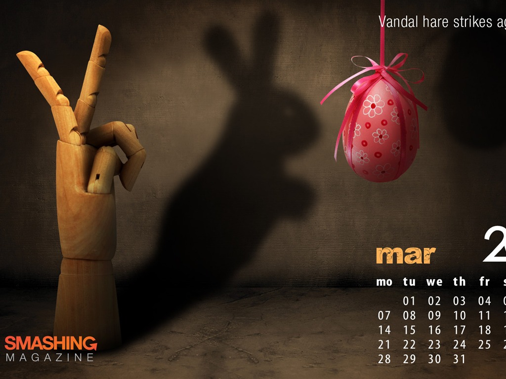 März 2011 Kalender Wallpaper #1 - 1024x768