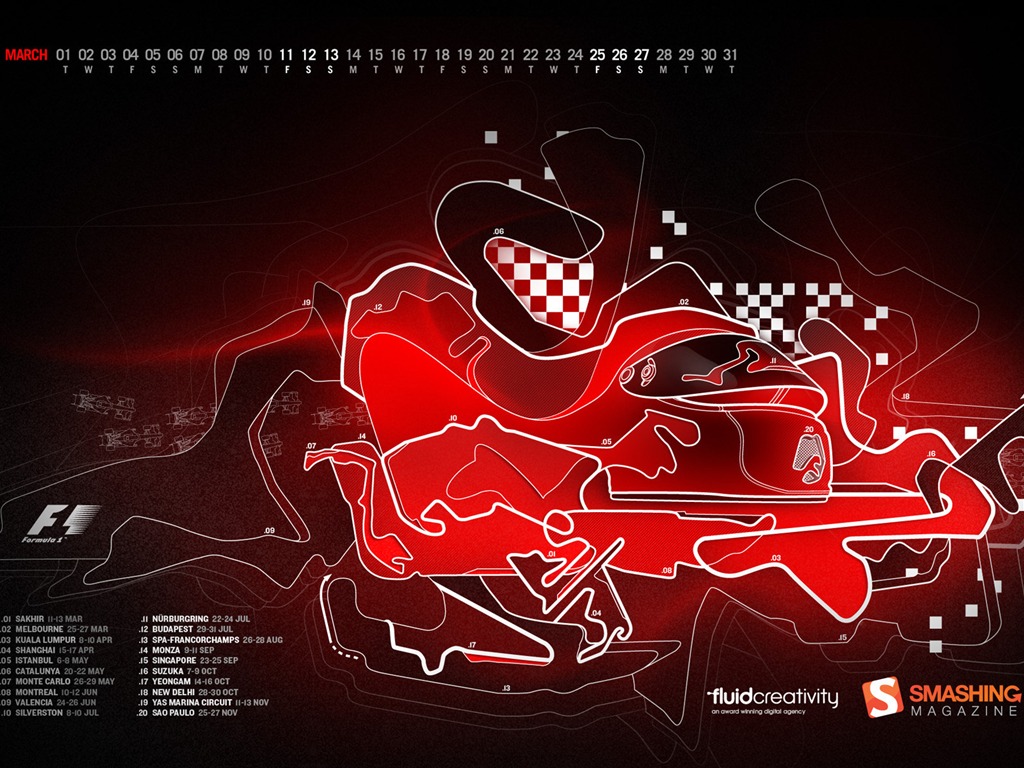 March 2011 Calendar Wallpaper #11 - 1024x768