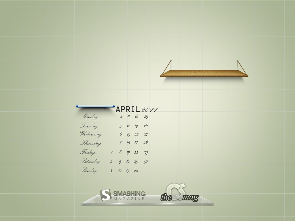 April 2011 Calendar Wallpaper (2) #12 - 1024x768