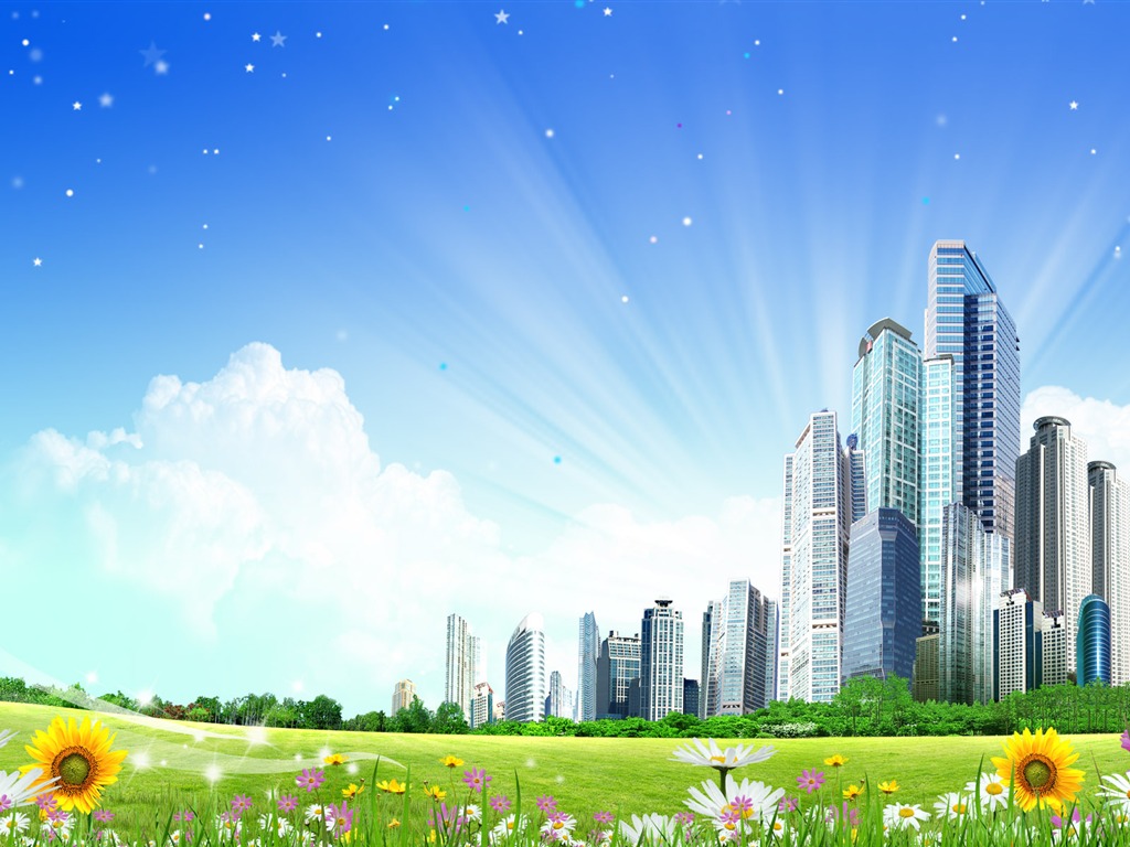 陽光燦爛的夏天 PS風景壁紙(二) #4 - 1024x768