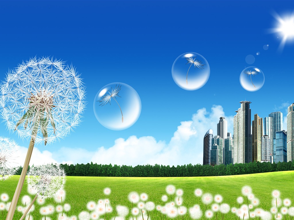 陽光燦爛的夏天 PS風景壁紙(二) #11 - 1024x768