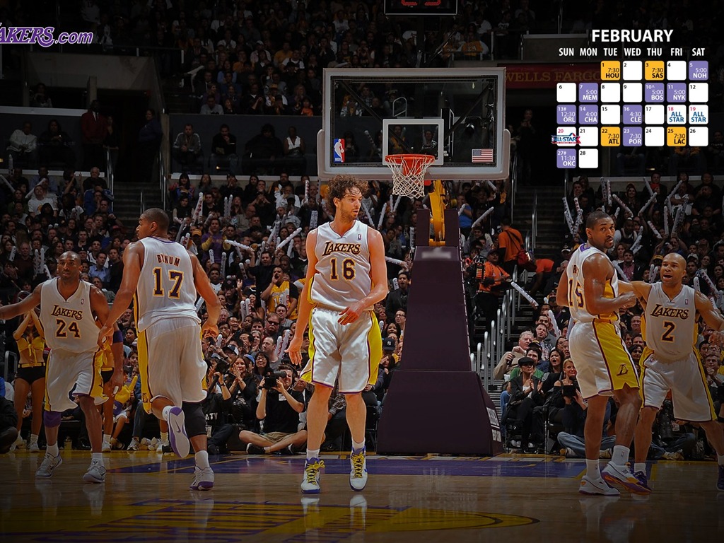 NBA 2010-11 temporada, Los Angeles Lakers Fondo de Pantalla #17 - 1024x768