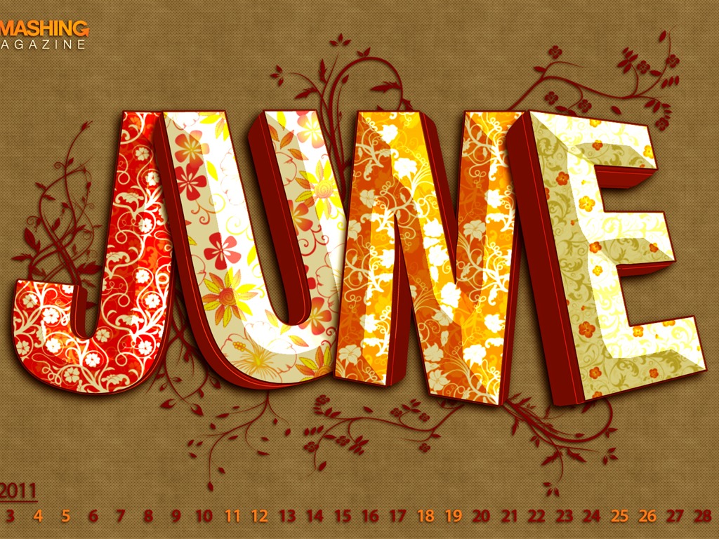 2011年6月 月曆壁紙(一) #17 - 1024x768