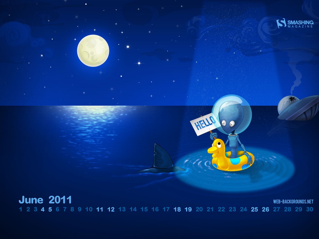 Juni 2011 Kalender Wallpaper (1) #19 - 1024x768