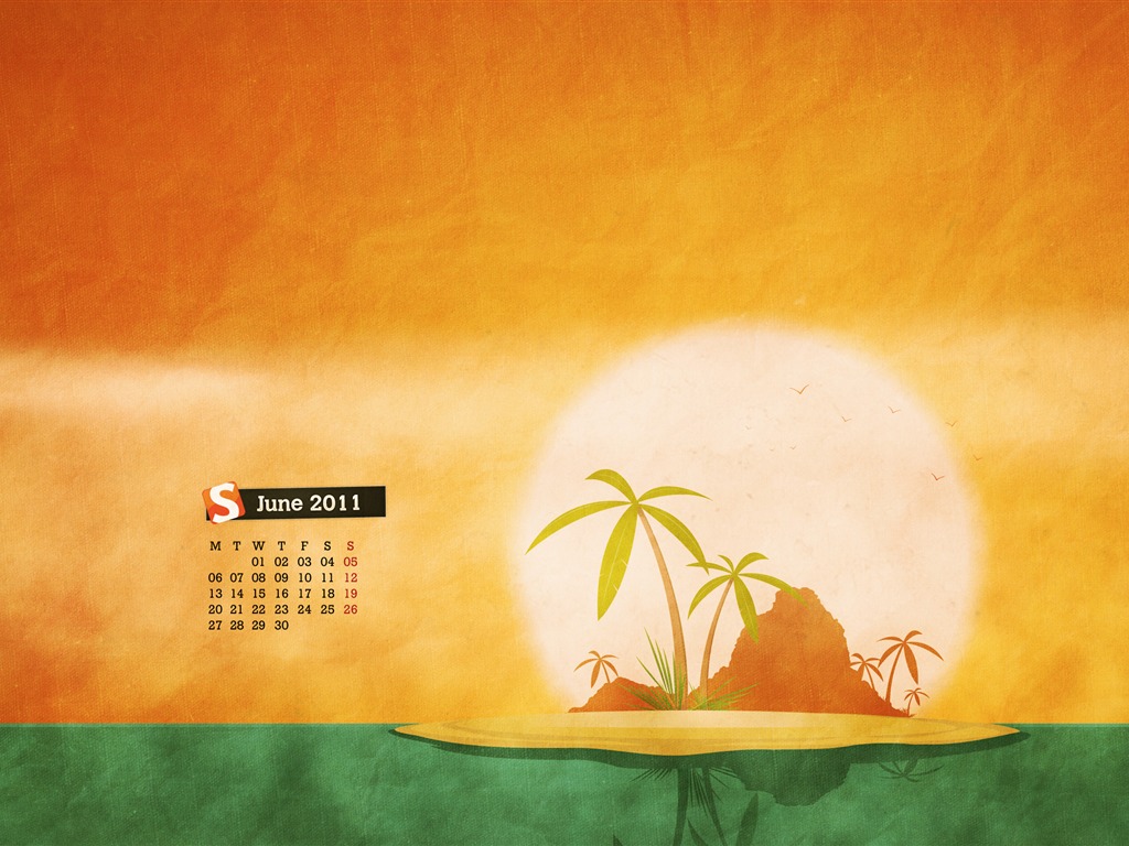 Juni 2011 Kalender Wallpaper (2) #4 - 1024x768