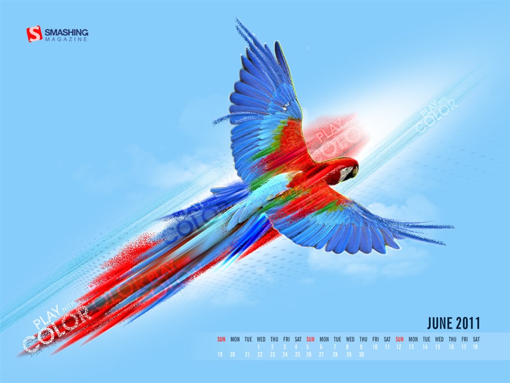 Juni 2011 Kalender Wallpaper (2) #5 - 1024x768