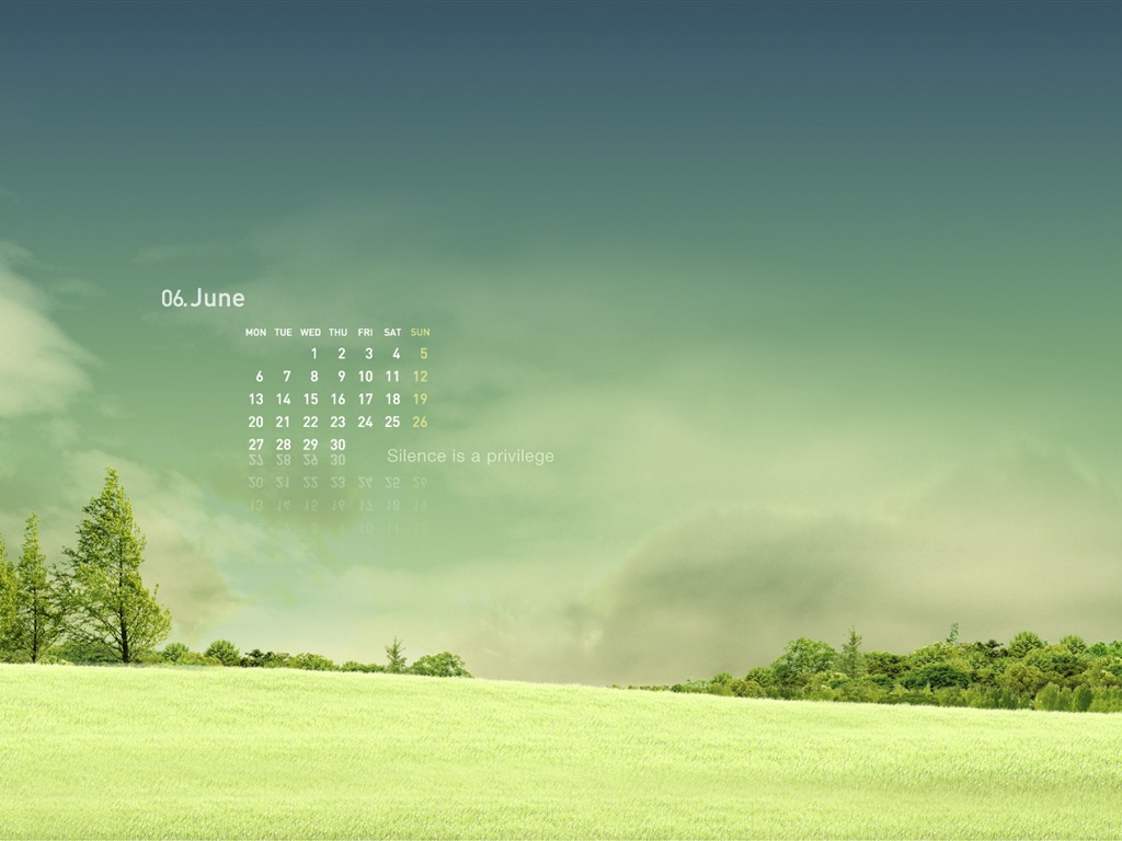 Juni 2011 Kalender Wallpaper (2) #8 - 1024x768