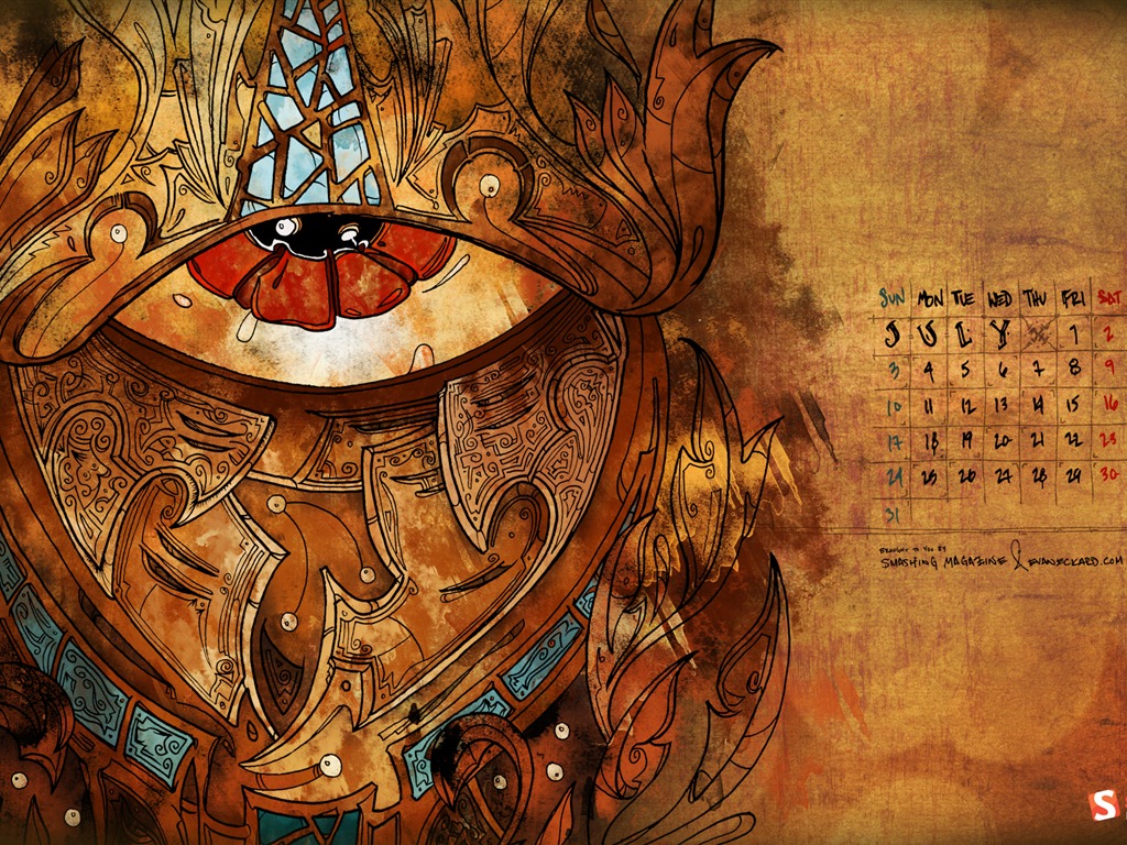 2011年7月 月曆壁紙(一) #10 - 1024x768