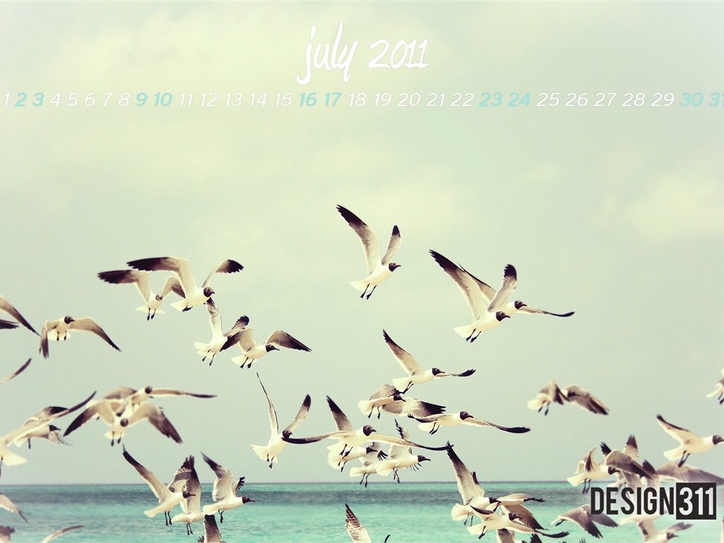 July 2011 Calendar Wallpaper (2) #6 - 1024x768