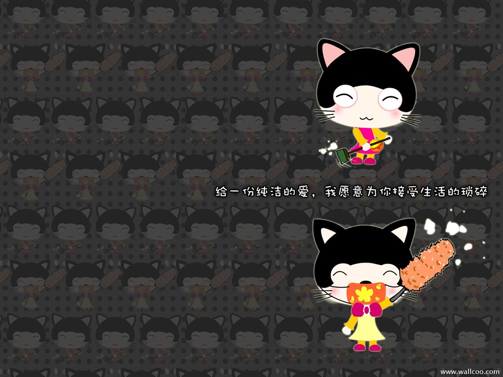 赤ちゃん猫漫画の壁紙（2） #15 - 1024x768