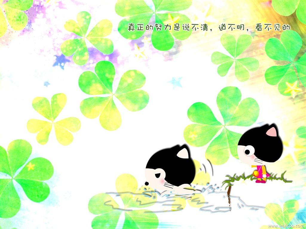 赤ちゃん猫漫画の壁紙（2） #19 - 1024x768