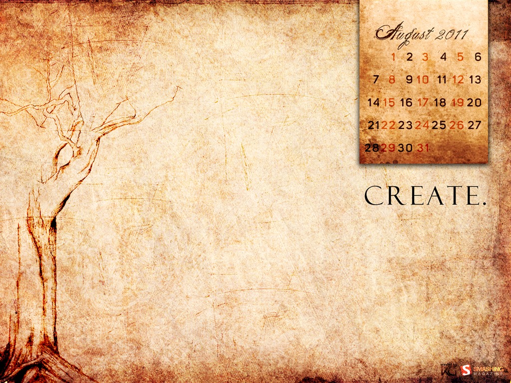 2011年8月 月曆壁紙(一) #12 - 1024x768