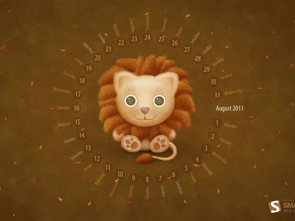 August 2011 calendar wallpaper (2) #3 - 1024x768