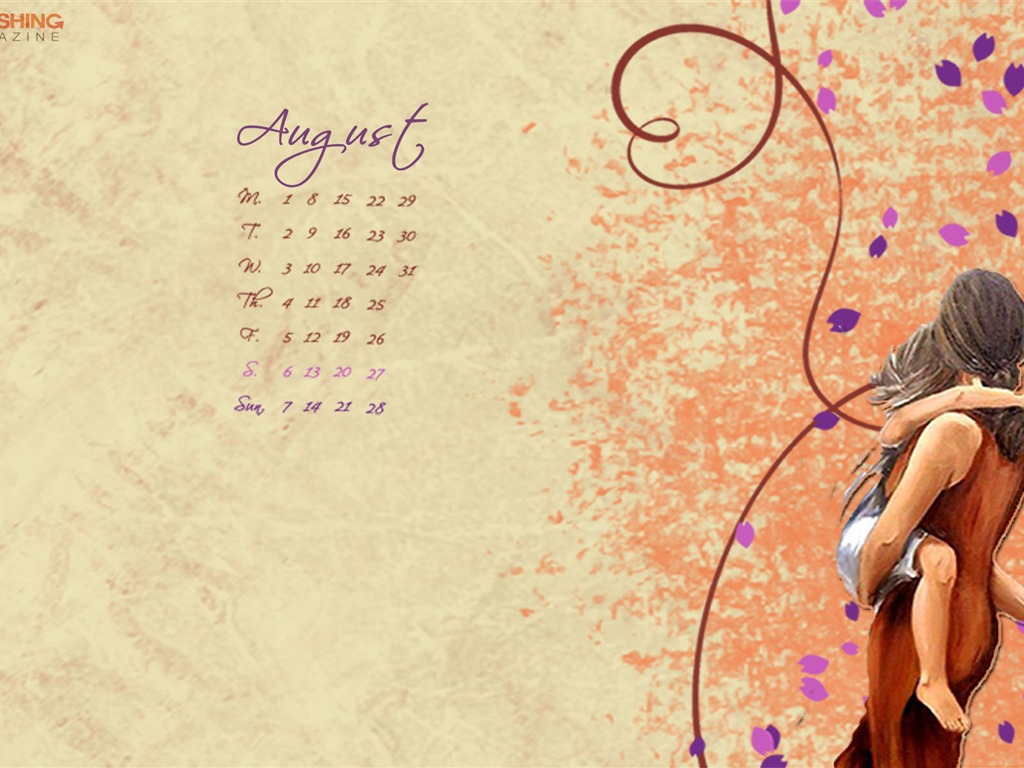 August 2011 Kalender Wallpaper (2) #13 - 1024x768