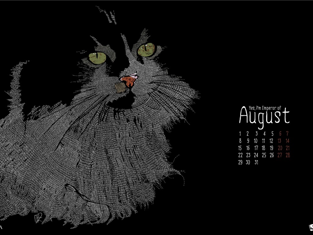 2011年8月 月曆壁紙(二) #14 - 1024x768
