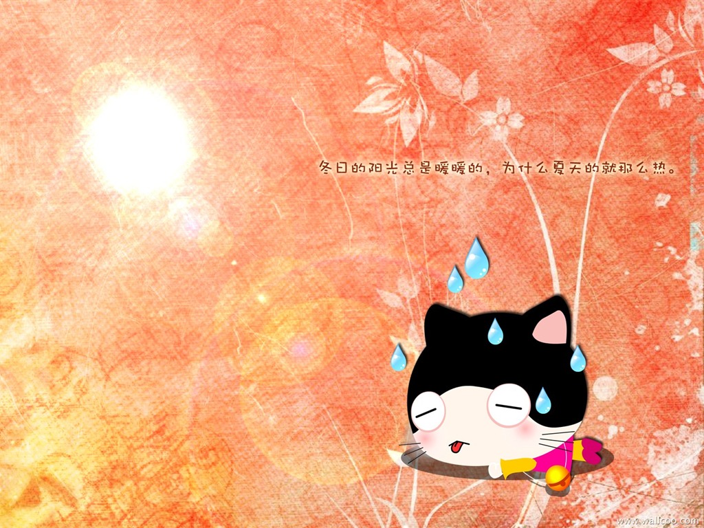 Baby cat cartoon wallpaper (3) #13 - 1024x768