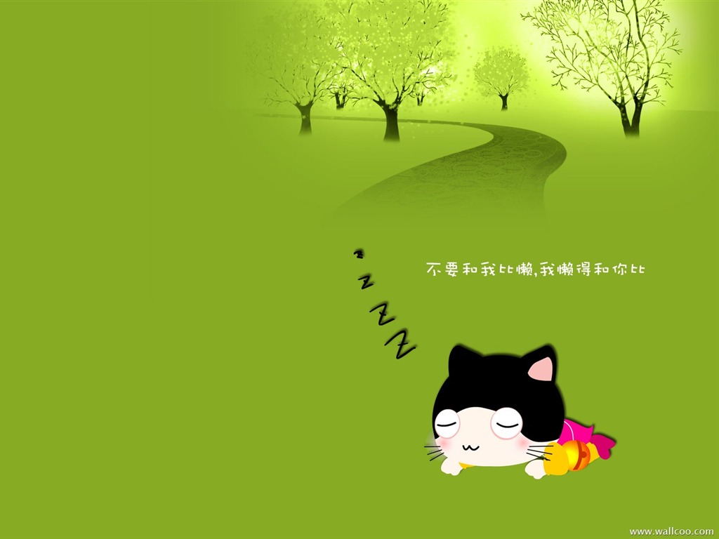 貓咪寶貝 卡通壁紙(四) #8 - 1024x768