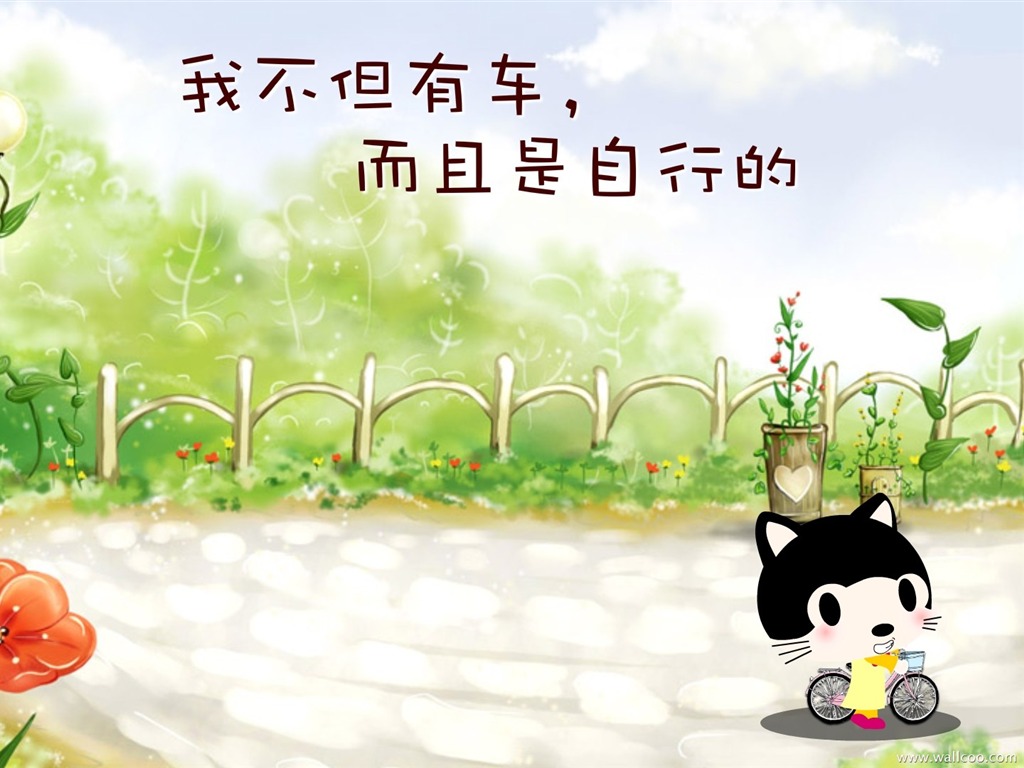 貓咪寶貝 卡通壁紙(四) #18 - 1024x768